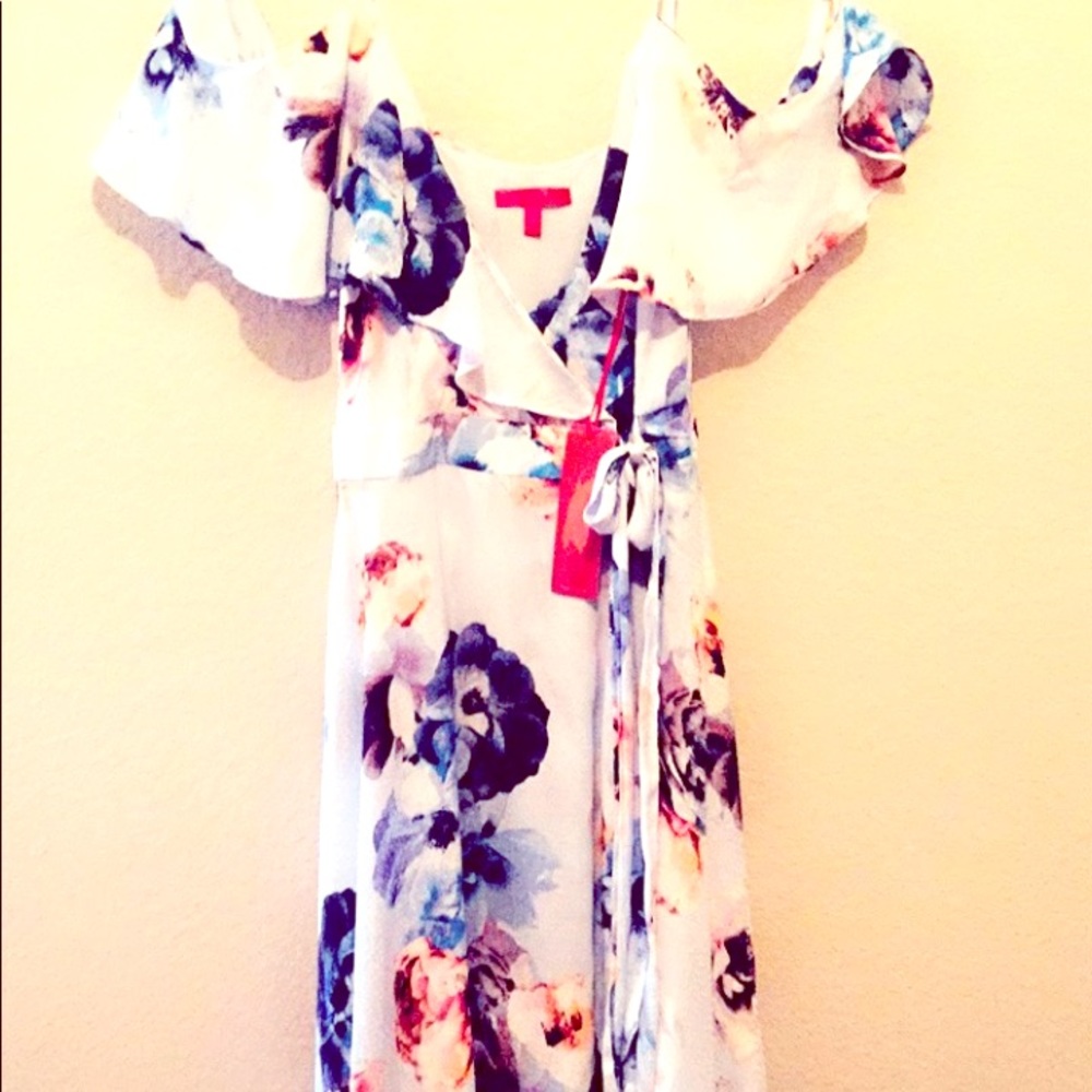 Cold Shoulder Wrap Dress